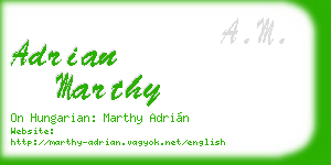 adrian marthy business card